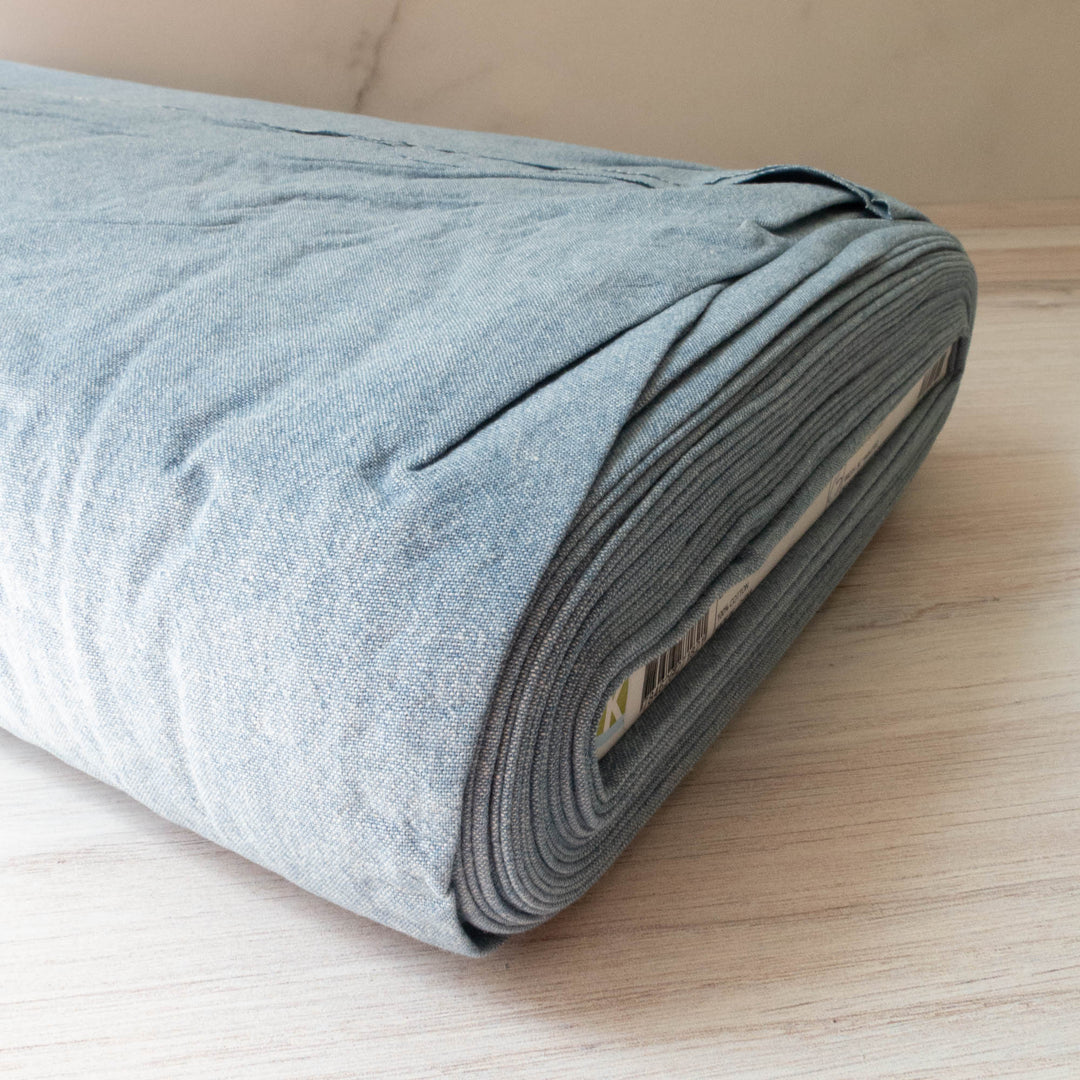 Light Indigo Washed Chambray Fabric 4.5 oz (I011-1634)
