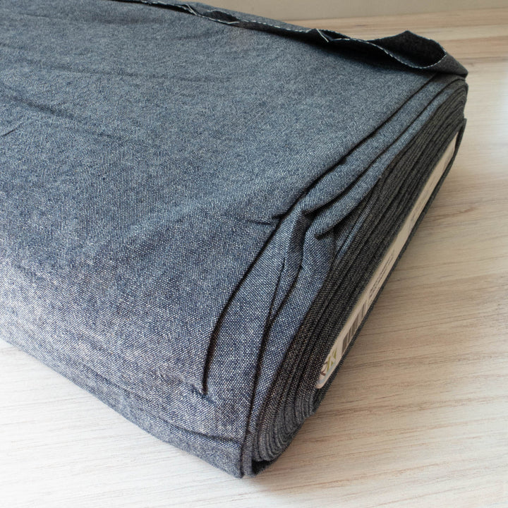 Indigo Washed Chambray Fabric (4.5 oz)