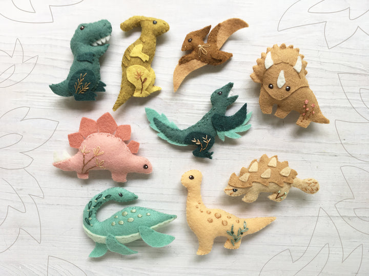 Dinos Felt Animals PDF Pattern