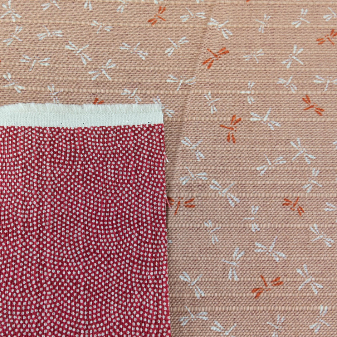 Double-Sided Cotton Dobby Fabric - Pink/ Red (SDS3522)