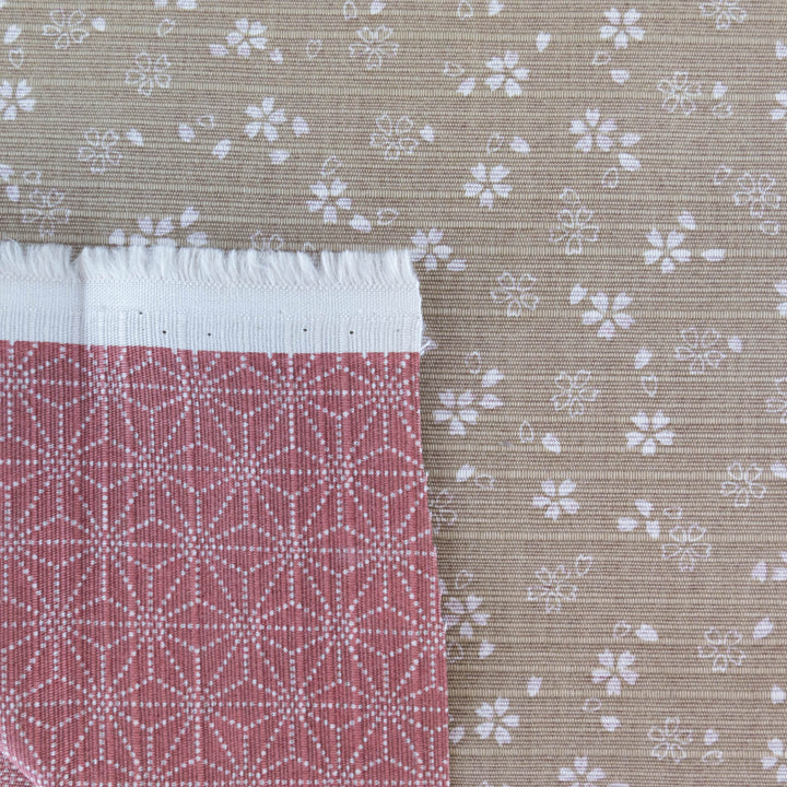 Double-Sided Cotton Dobby Fabric - Taupe/Mauve (SD3511)