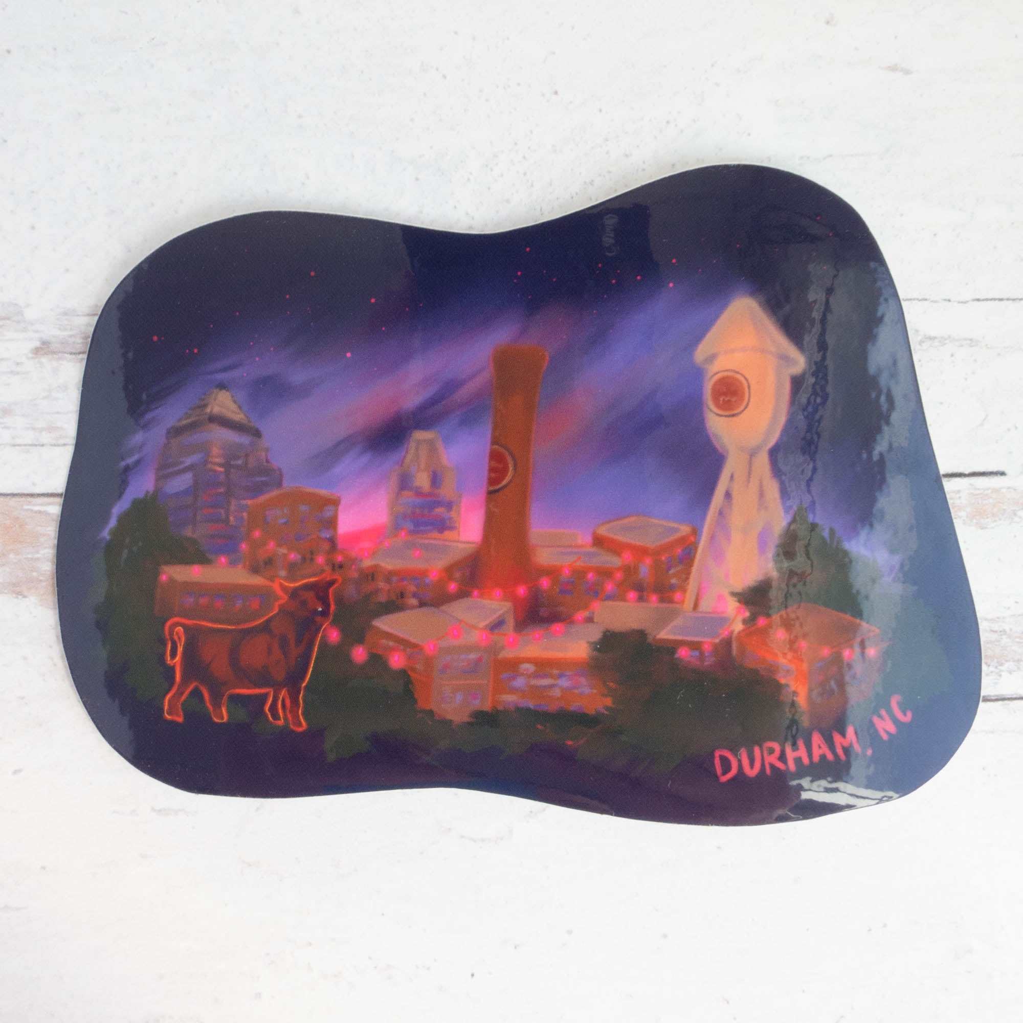 Durham at Dusk Vinyl Sticker – Snuggly Monkey