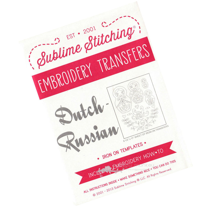Sublime Stitching Dutch Russian Hand Embroidery Pattern Patterns - Snuggly Monkey