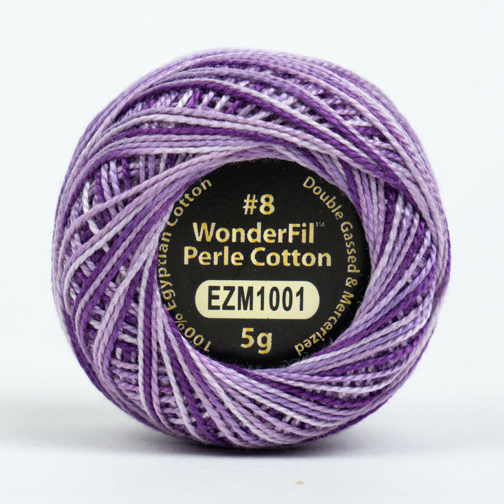 Wonderfil Eleganza Variegated Perle Cotton - Wisteria (EZM1001)