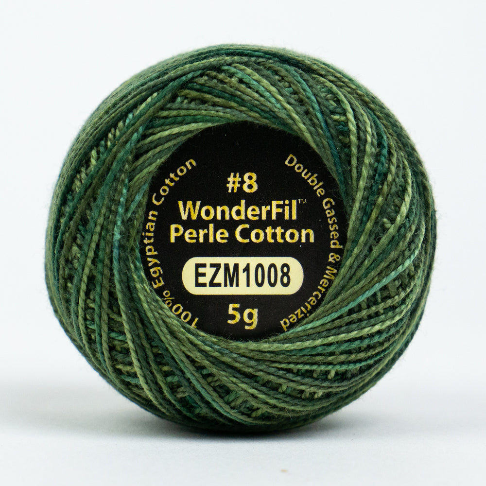 Wonderfil Eleganza Variegated Perle Cotton - Dark Pine (EZM1008)
