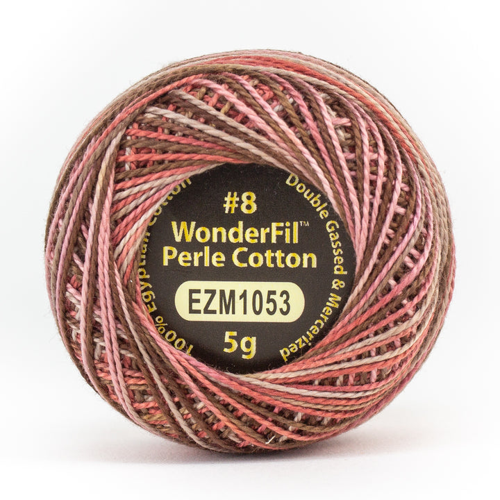 Wonderfil Eleganza Variegated Perle Cotton - Strawberry Chocolate (EZM1053)