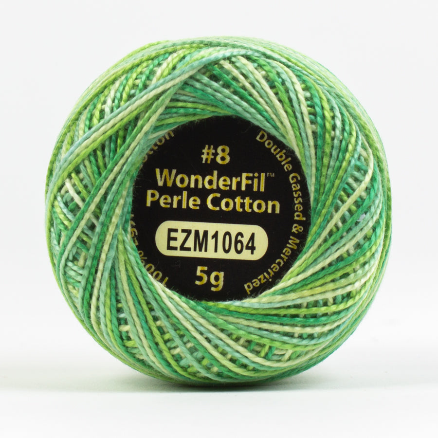 Wonderfil Eleganza Variegated Perle Cotton - Spring Green (EZM1064)