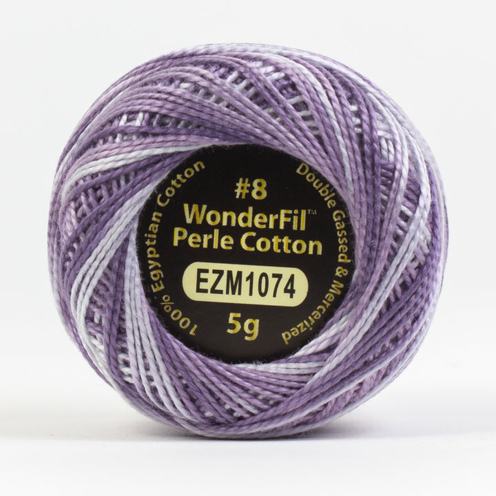 Wonderfil Eleganza Variegated Perle Cotton - Eggplant Souffle (EZM1074)