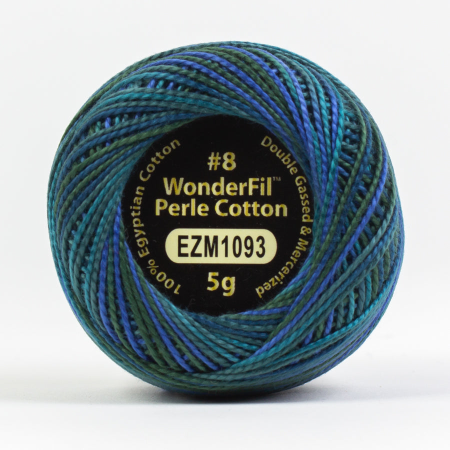 Wonderfil Eleganza Variegated Perle Cotton - Green Island (EZM1093)