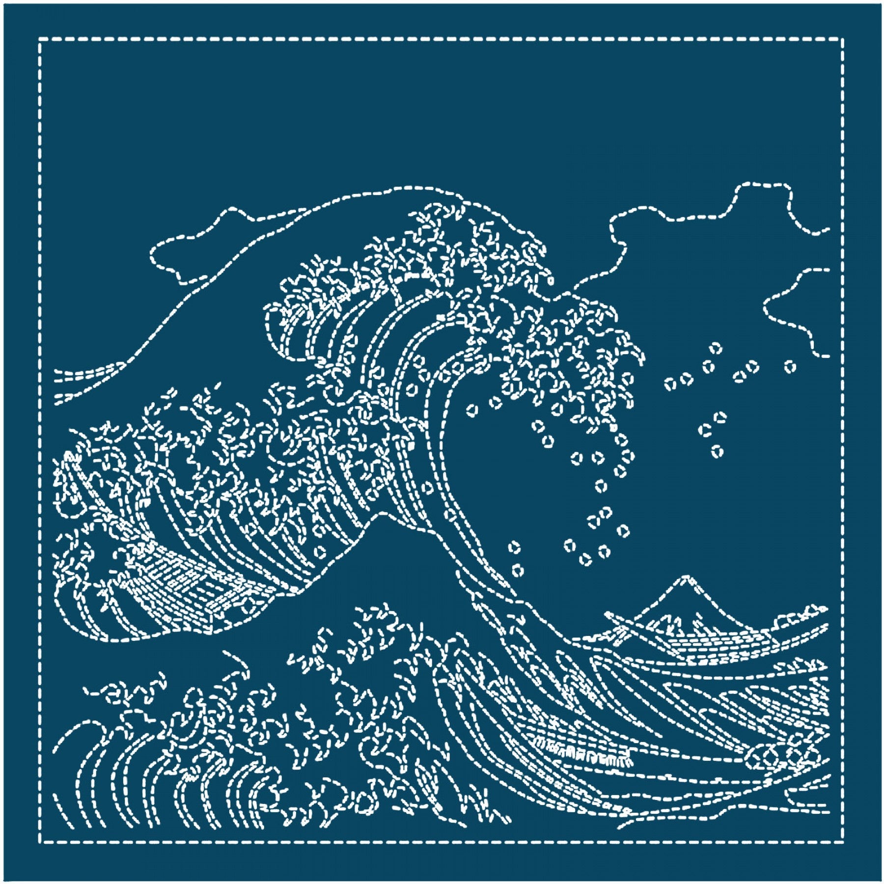The Great Wave of Kanagawa Sashiko Sampler (2094) – Snuggly Monkey