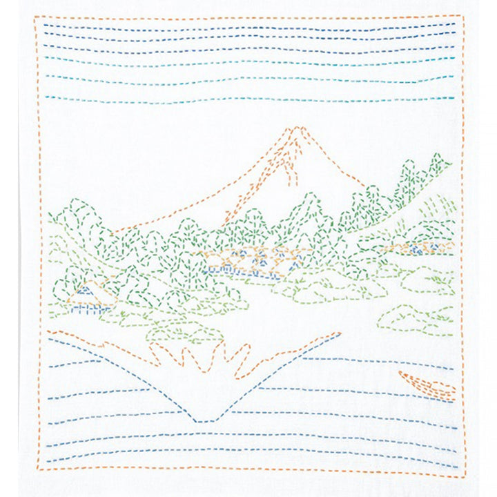 Hokusai Mount Fuji Sashiko Kit - Reflection (SK-410)