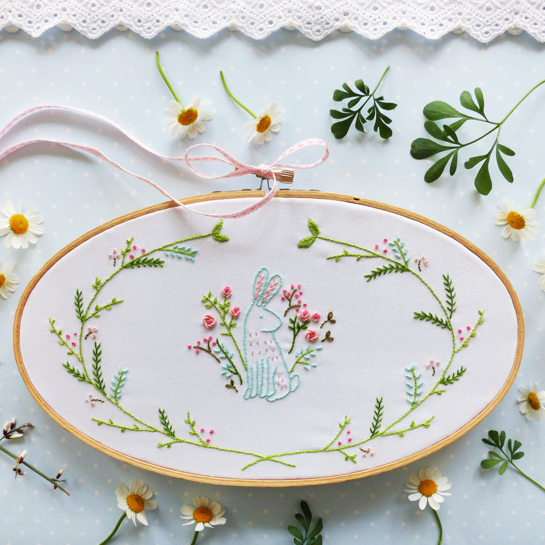 Embroidery Kit : Easter Bunny by Tamar Nahir Embroidery Kit - Snuggly Monkey