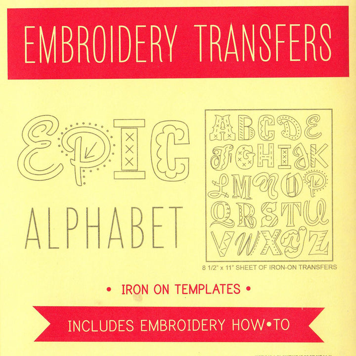Sublime Stitching Epic Alphabet | Alphabet Iron On Embroidery Design Patterns - Snuggly Monkey