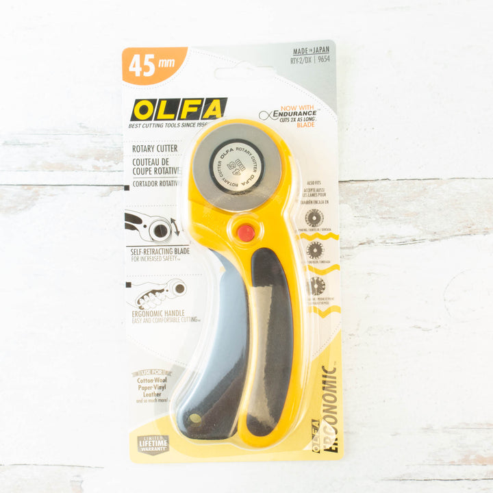 45mm Ergonomic Rotary Cutter - Yellow