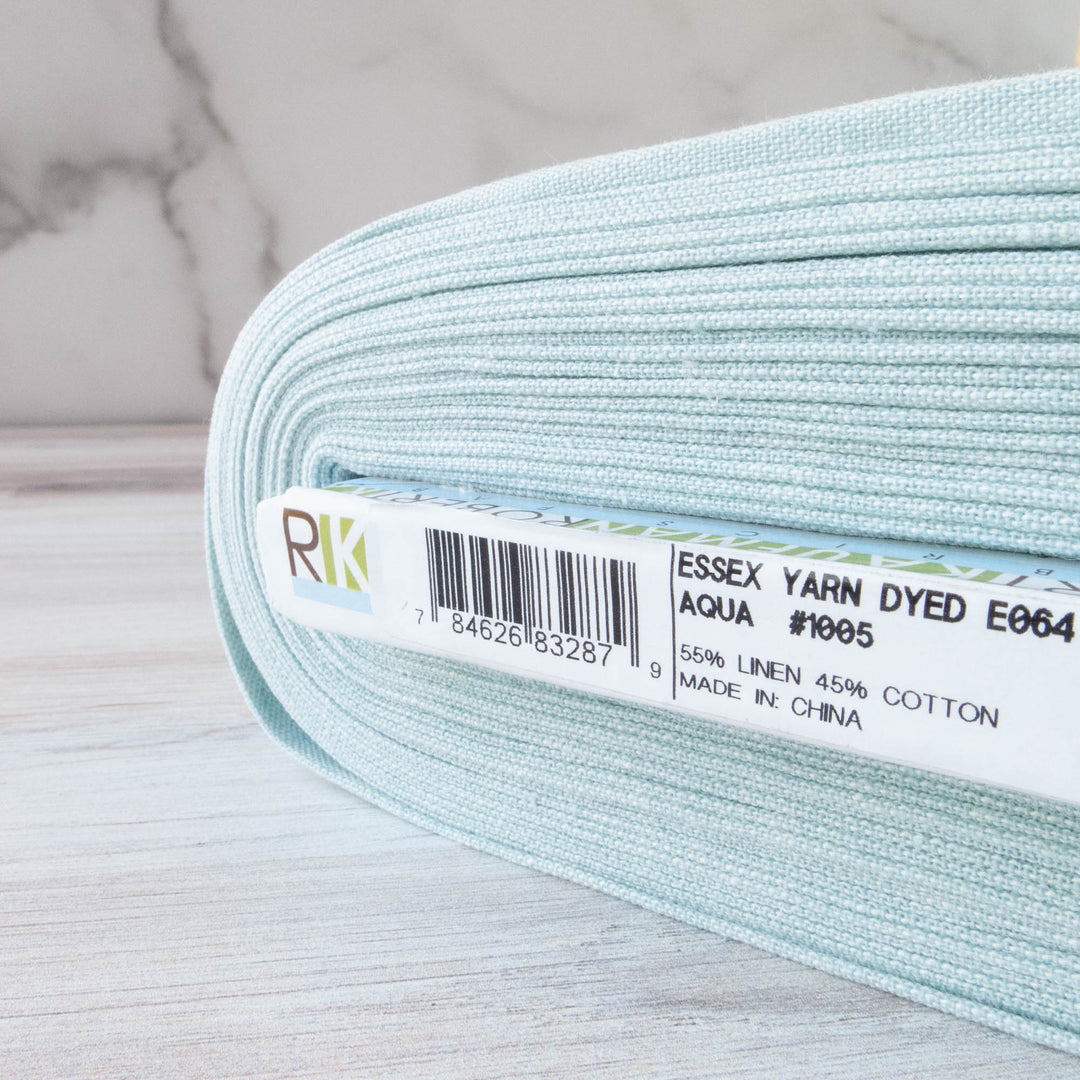Essex Yarn Dyed - Aqua (E064-1005) Fabric - Snuggly Monkey