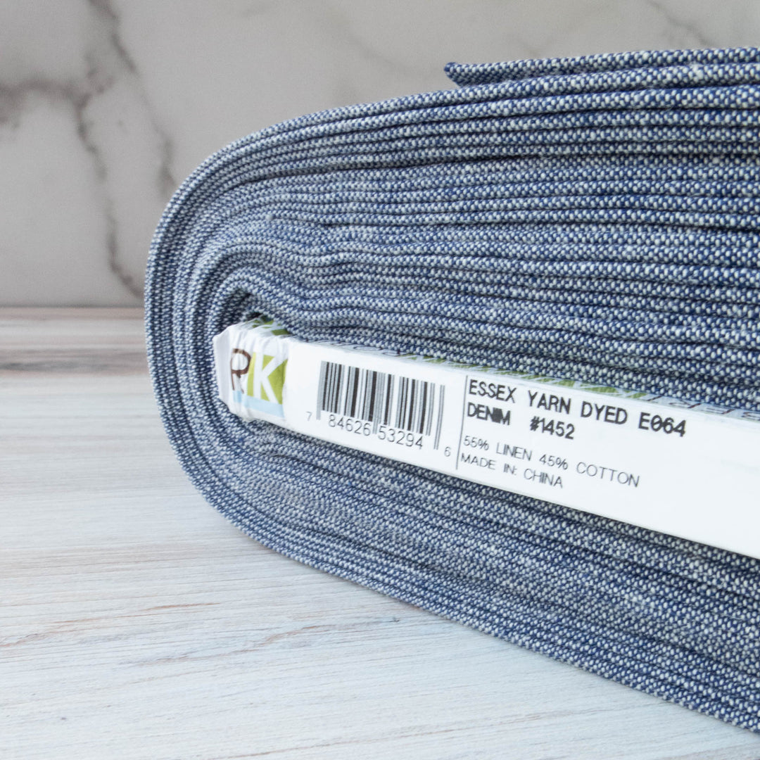 Essex Yarn Dyed - Denim (E064-1452) Fabric - Snuggly Monkey