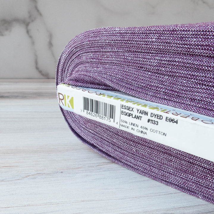 Essex Yarn Dyed - Eggplant (E064-1133) Fabric - Snuggly Monkey