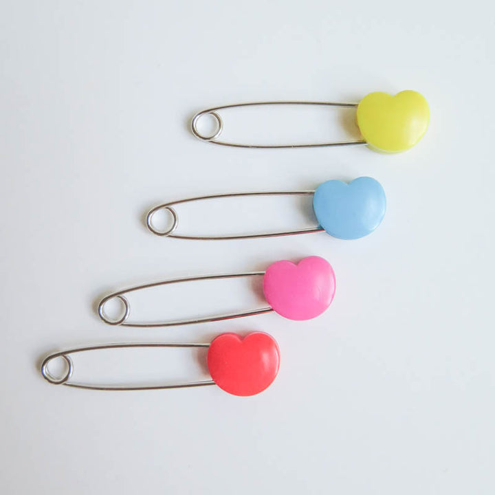 Heart Safety Pins Notions - Snuggly Monkey