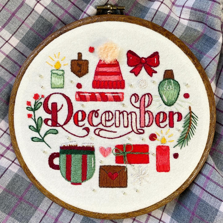 PDF EMBROIDERY PATTERN - December by Sarah Beth Timmons