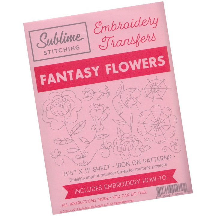Fantasy Flowers Hand Embroidery Pattern | Sublime Stitching Patterns - Snuggly Monkey