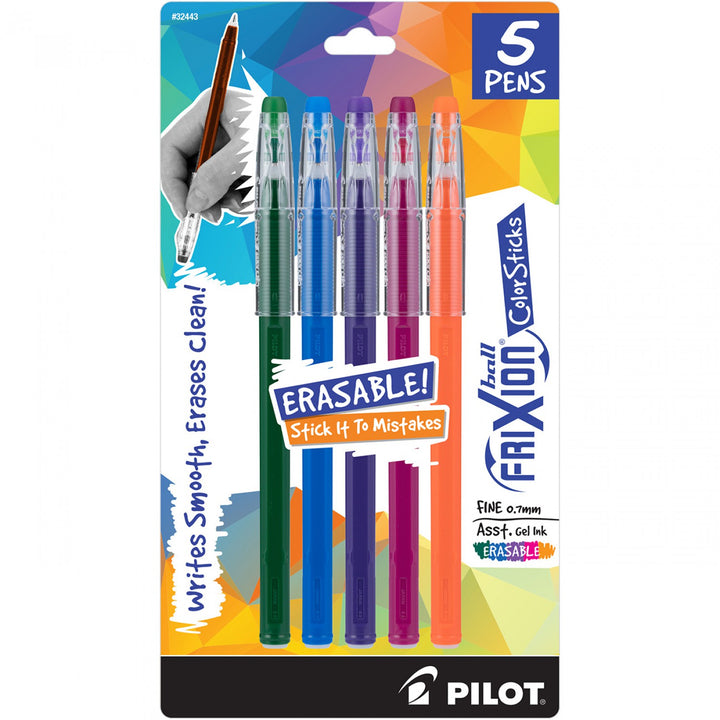 Frixion Color Sticks Pens - 5 Pack Fashion Colors