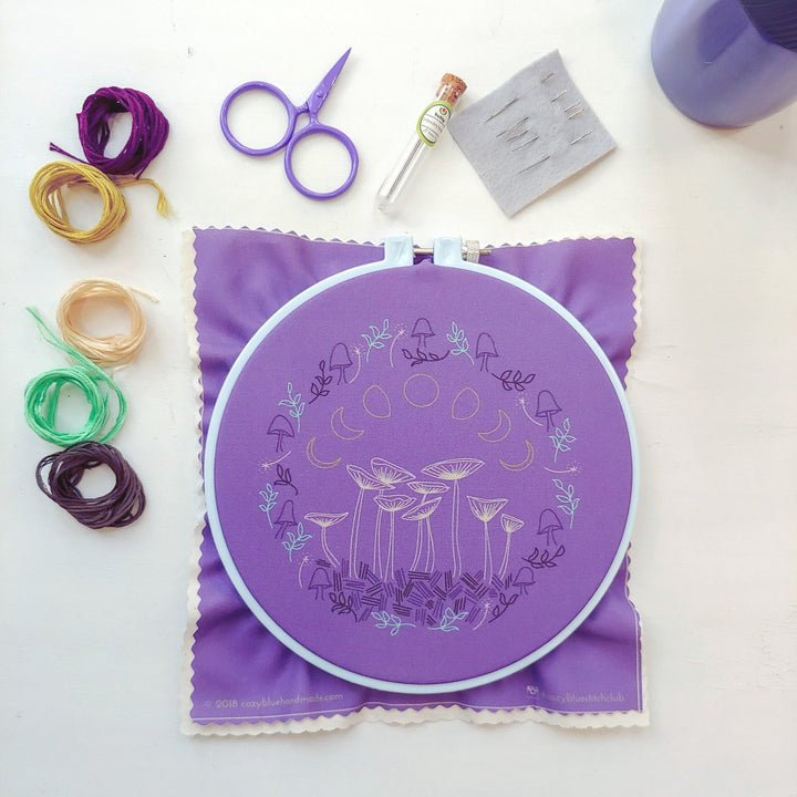 Cozyblue Fairy Ring Modern Embroidery Kit Embroidery Kit - Snuggly Monkey
