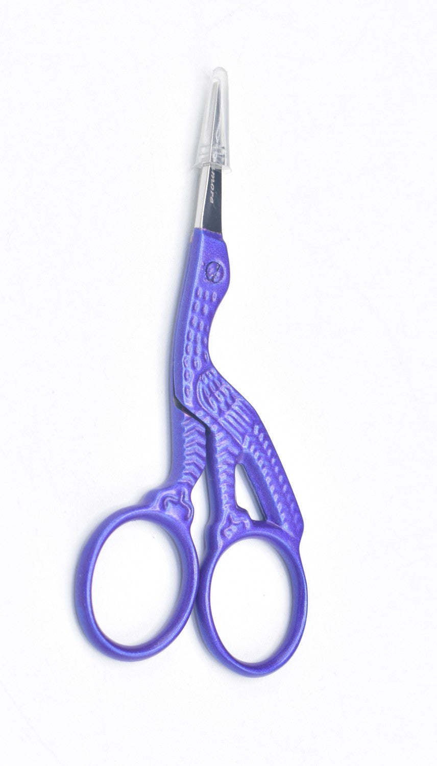 Purple Classic Stork Embroidery Scissors