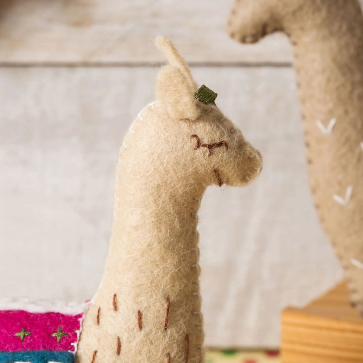 Three Llamas Felt Embroidery Craft Kit