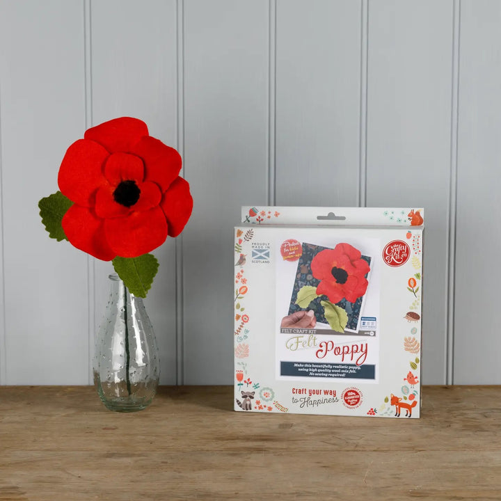 Felt Flower Craft Kit - Poppy
