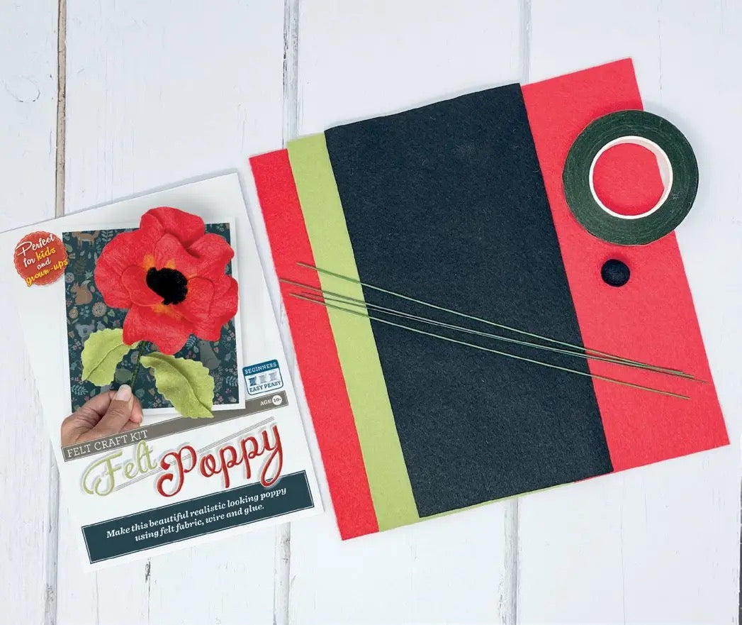 Felt Flower Craft Kit - Poppy