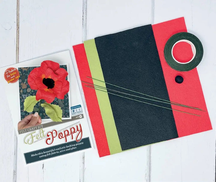 Felt Flower Craft Kit - Poppy