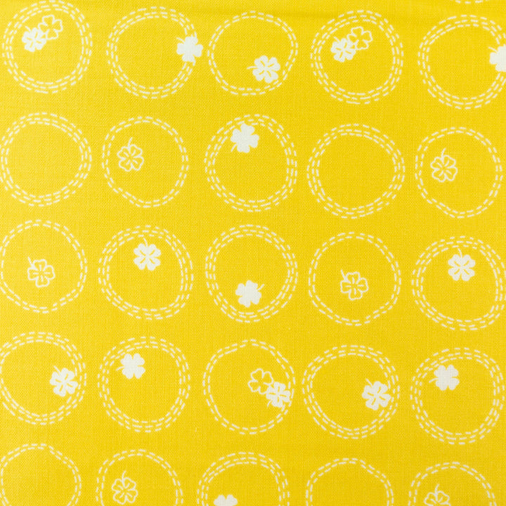 FIGO Fabrics Lucky Charms - Clovers in Yellow