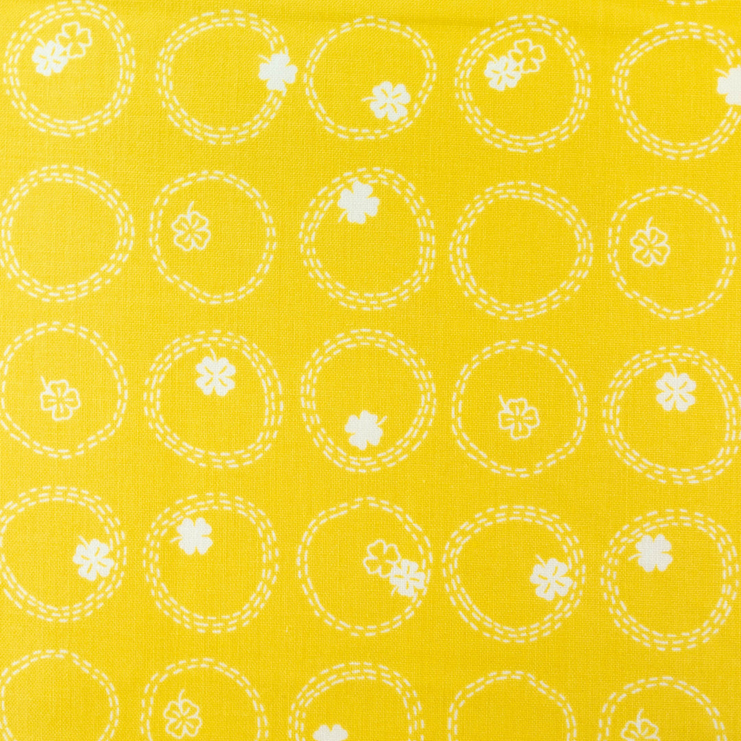 FIGO Fabrics Lucky Charms - Clovers in Yellow