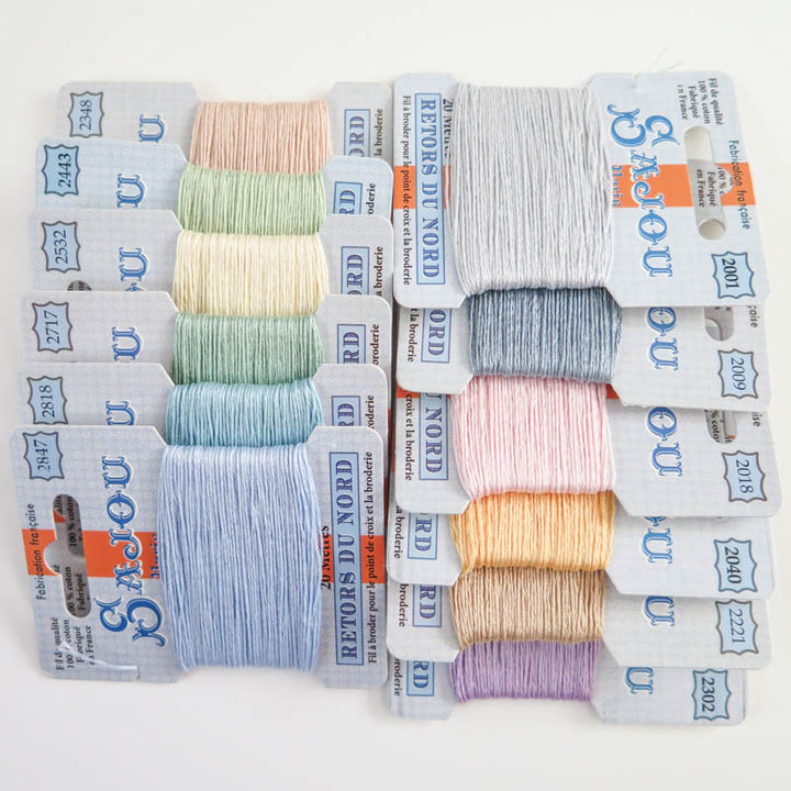 Retors de Nord Embroidery Floss Kit - Pastel Colors Floss - Snuggly Monkey