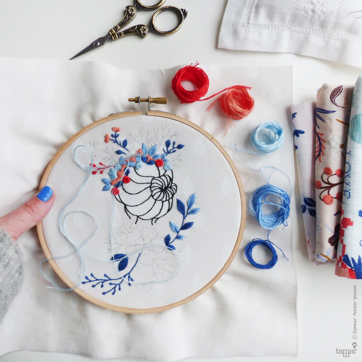 Flower Crown Lady Embroidery Kit – Snuggly Monkey