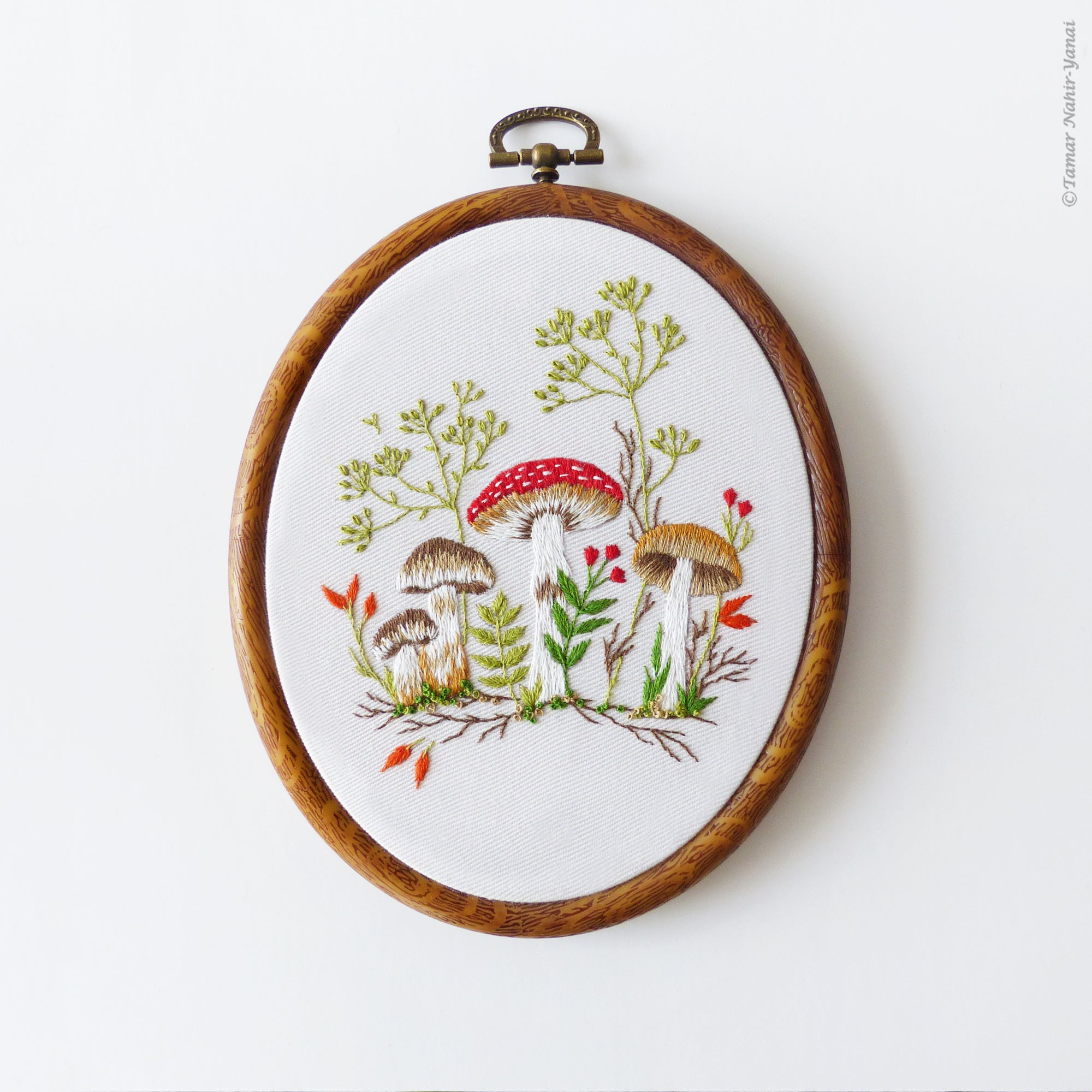 Mushroom Embroidery Kit Woodland Pattern Nature Lover Gift Cottage