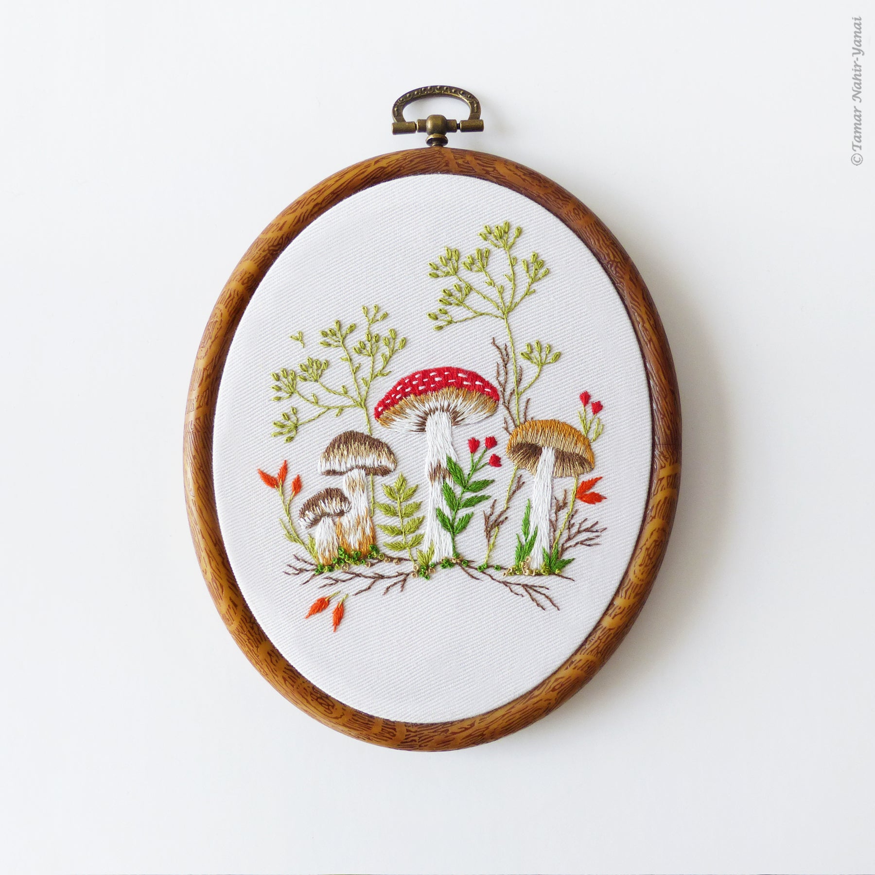 Mushrooms Embroidery Kit, Stitched Stories