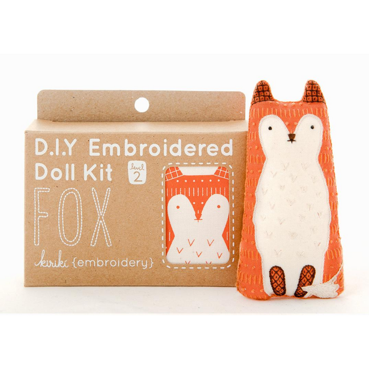Fox Plushie Embroidery Kit by Kiriki Press Embroidery Kit - Snuggly Monkey