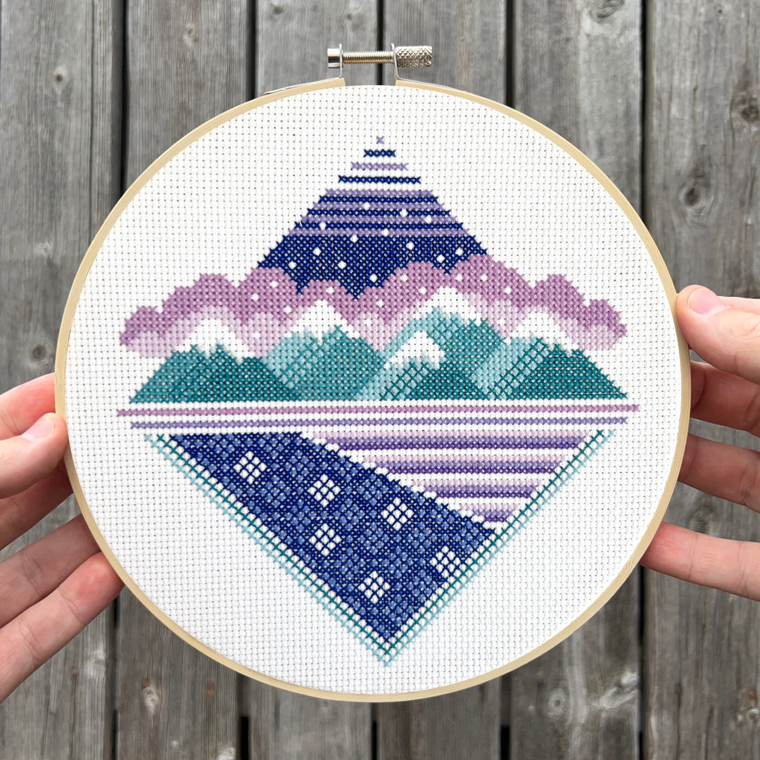 Mountain Peaks Embroidery Starter Kit For Beginners Cross - Temu