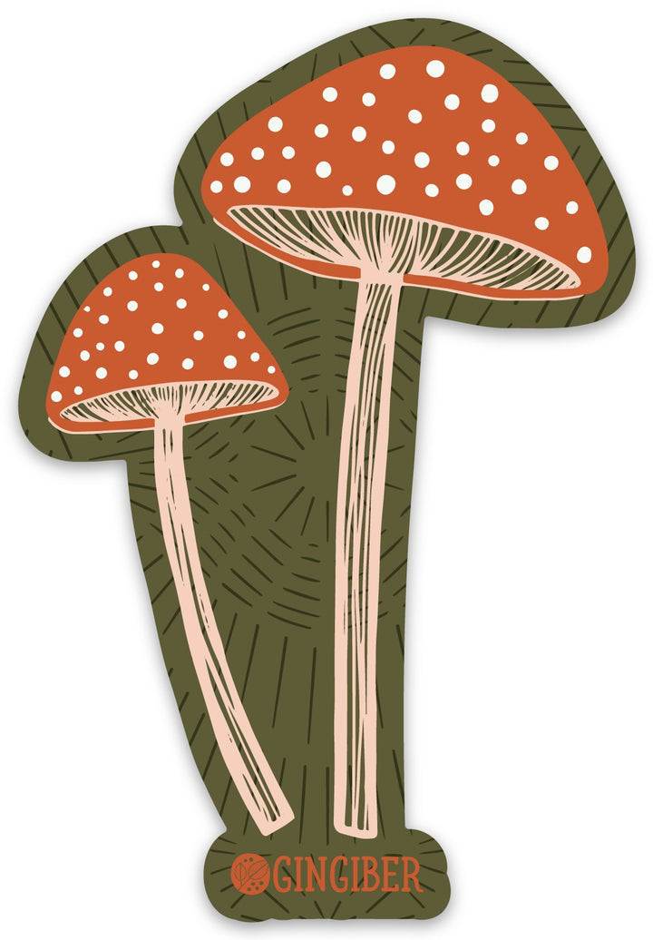 Mushrooms Vinyl Sticker