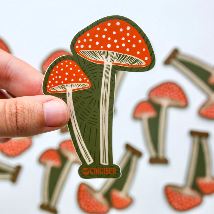 Mushrooms Vinyl Sticker