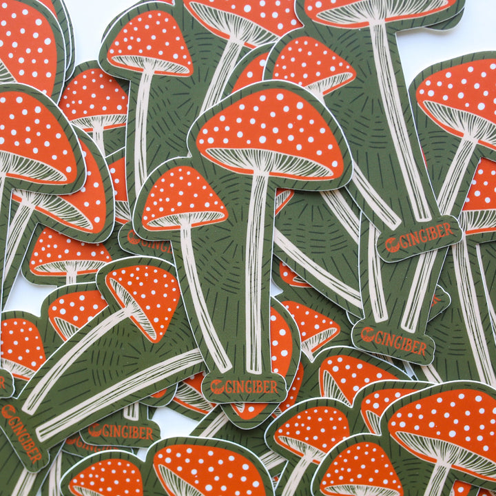 Mushrooms Vinyl Sticker