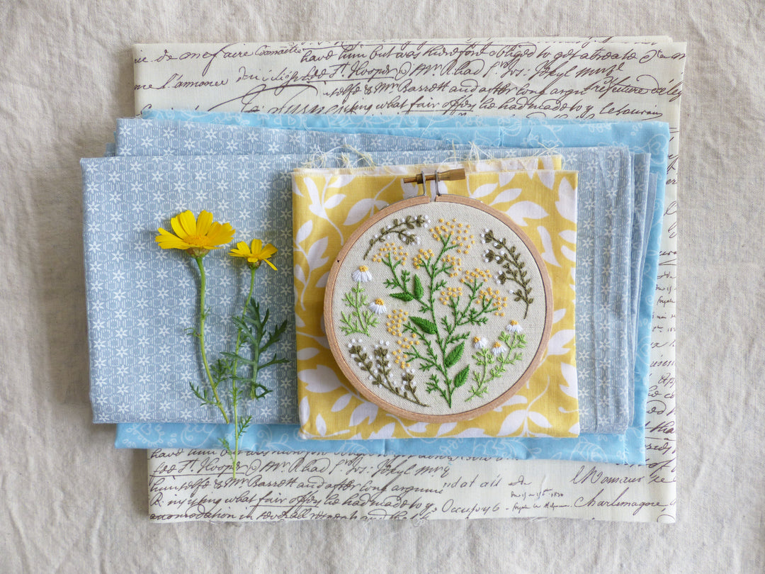 Modern Embroidery Kit : 4" Green Garden by Tamar Nahir Embroidery Kit - Snuggly Monkey