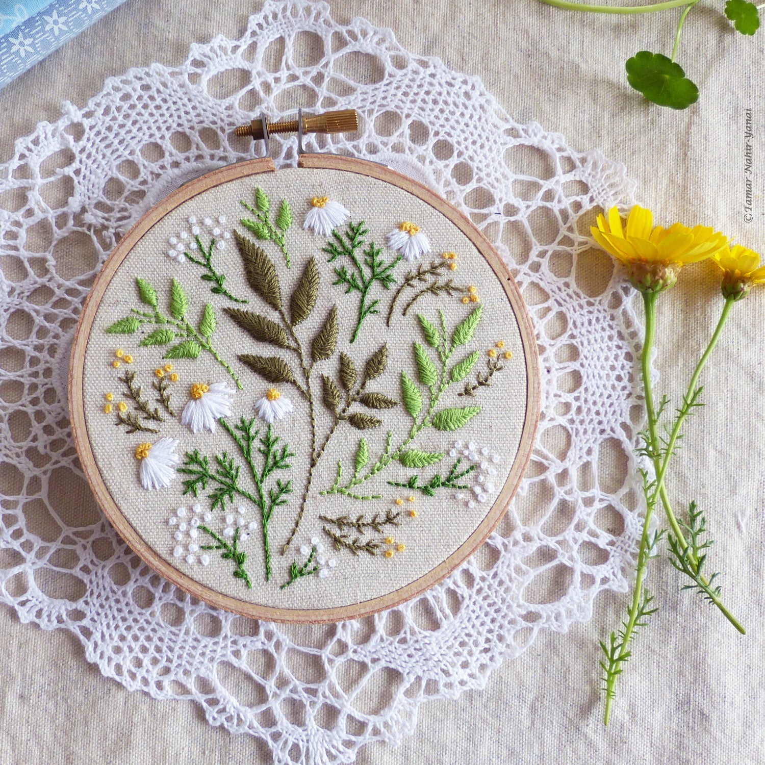 Green Leaves Embroidery Kit – Snuggly Monkey