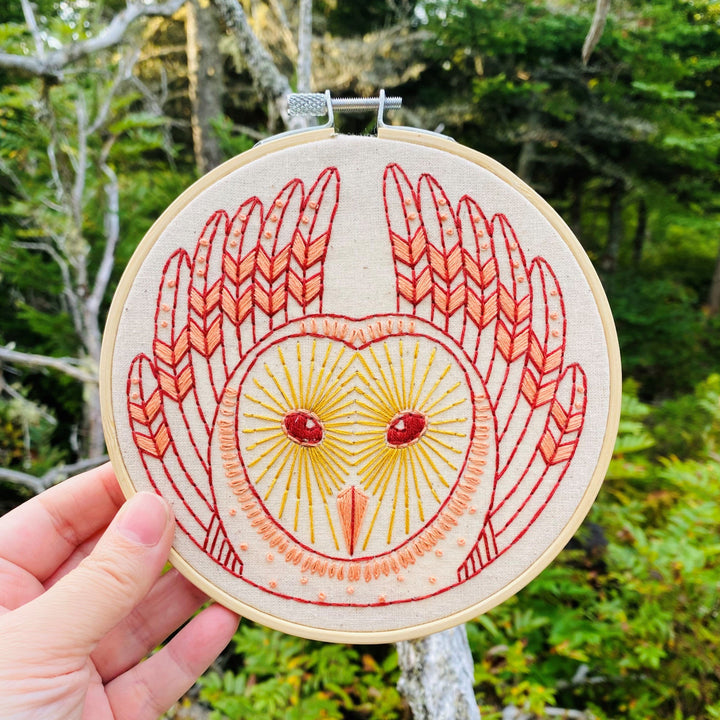 Barn Owl Embroidery Kit