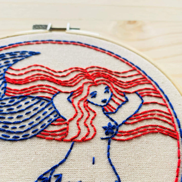 Mermaid Hair Don't Care Embroidery Kit
