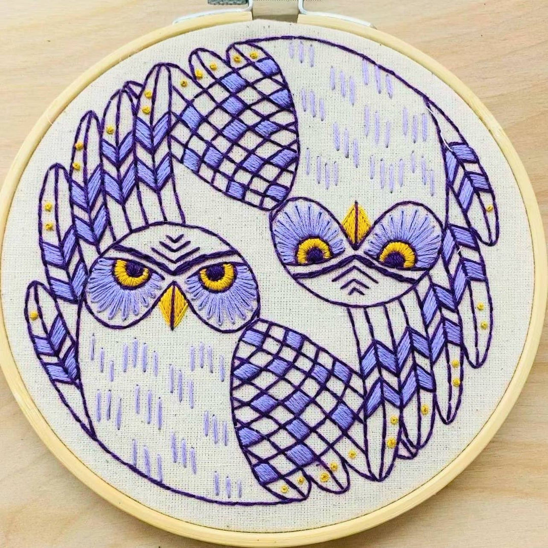 Burrowing Owls Embroidery Kit