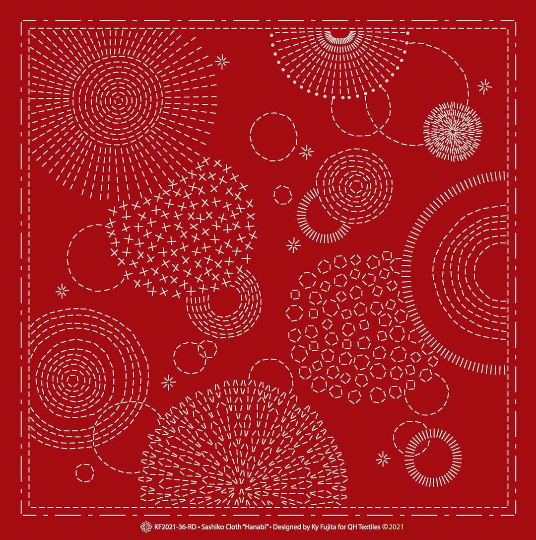 Holiday Sashiko Embroidery Sampler - Hanabi