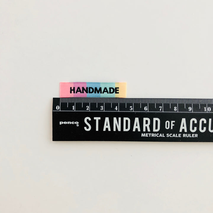 Rainbow HANDMADE Woven Labels Woven Label - Snuggly Monkey