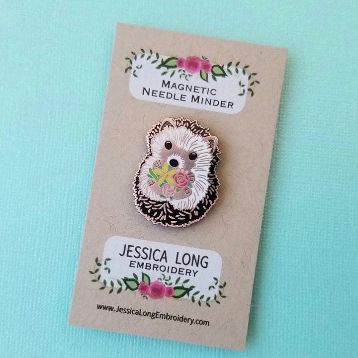 Hedgehog Enamel Needle Minder